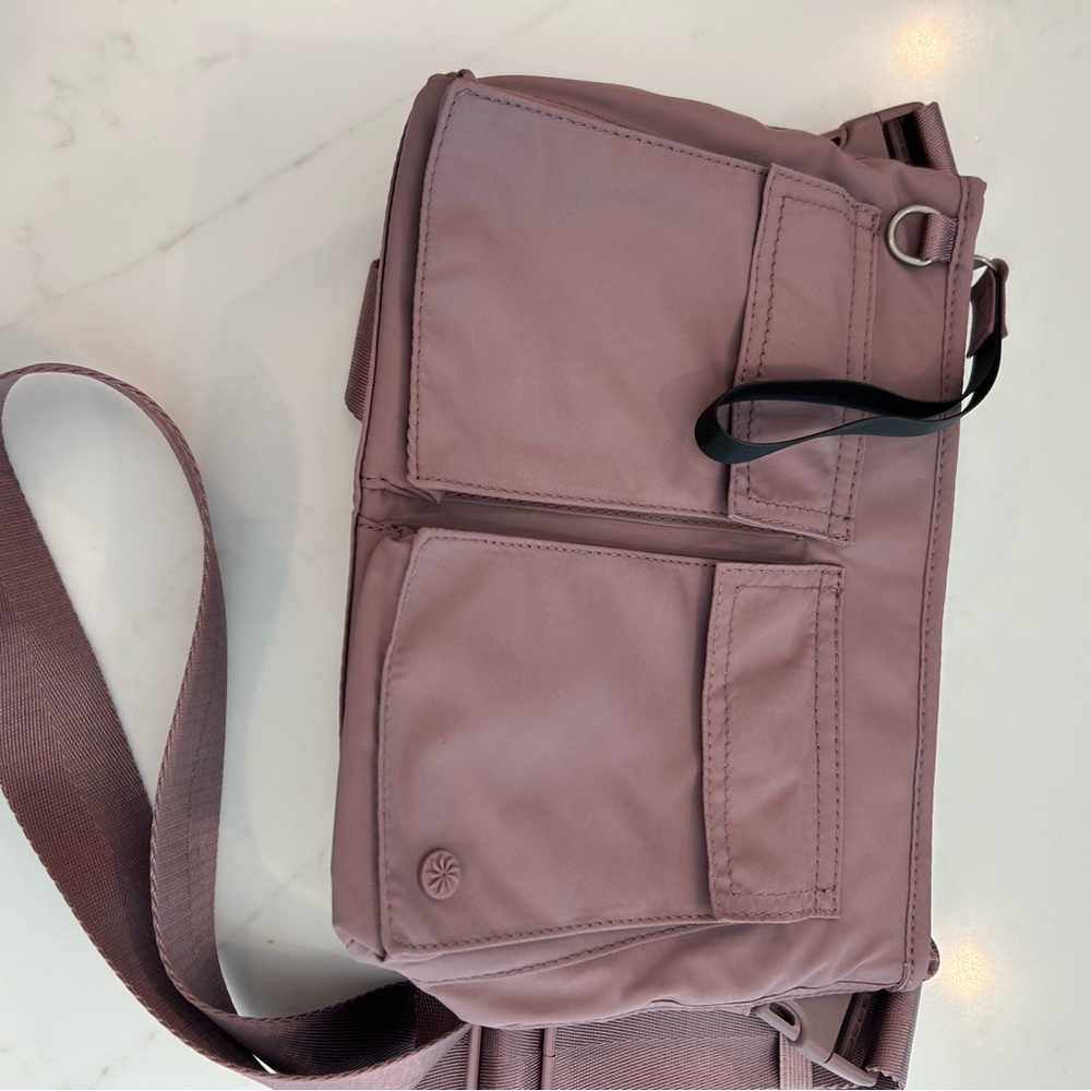 Athleta Pink Messenger Bag Durable and Minimalist